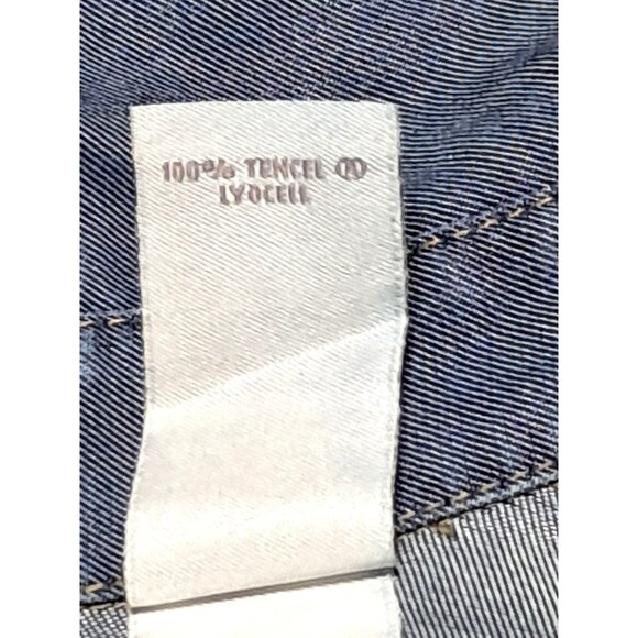 Liz Claiborne Chambray Top Womens Size L Button Up Long Sleeve NWT NOS - Picture 7 of 14